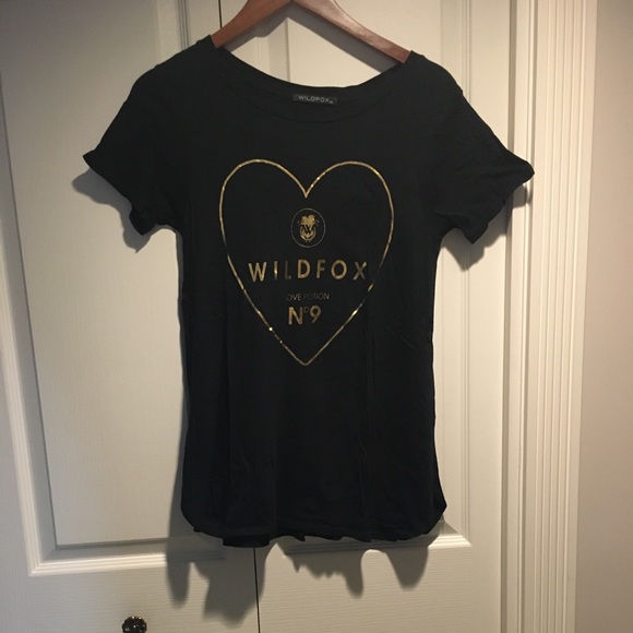 Wildfox ‘Love Potion No.9’ femme black T-shirt XS - Picture 1 of 8